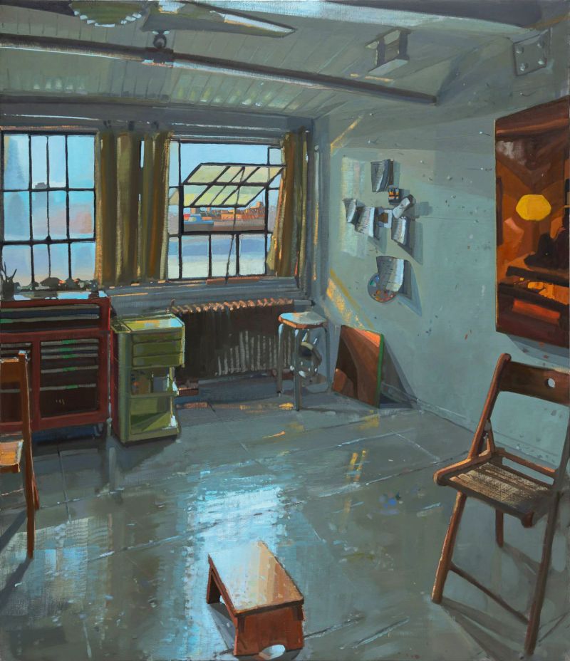 Studio Notes by Keiran Brennan Hinton, an oil on linen painting
